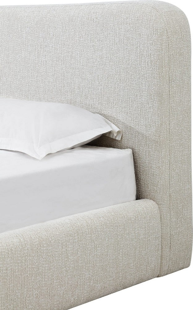 Modus Furniture - Elora California King-Size Upholstered Platform Bed in Whitewashed Chenille - PRZPM6 view 5