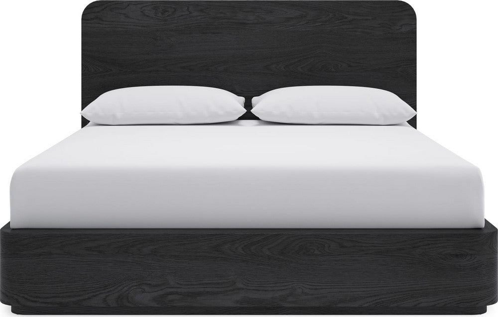 Modus Furniture - Elora Full-Size Ash Wood Platform Bed in Jet - PRKSK4 view 2