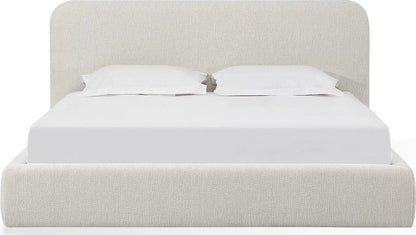 Modus Furniture - Elora Full-Size Upholstered Platform Bed in Whitewashed Chenille - PRZPM4 view 2