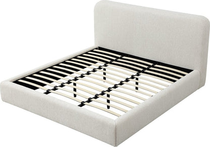 Modus Furniture - Elora Full-Size Upholstered Platform Bed in Whitewashed Chenille - PRZPM4 view 5