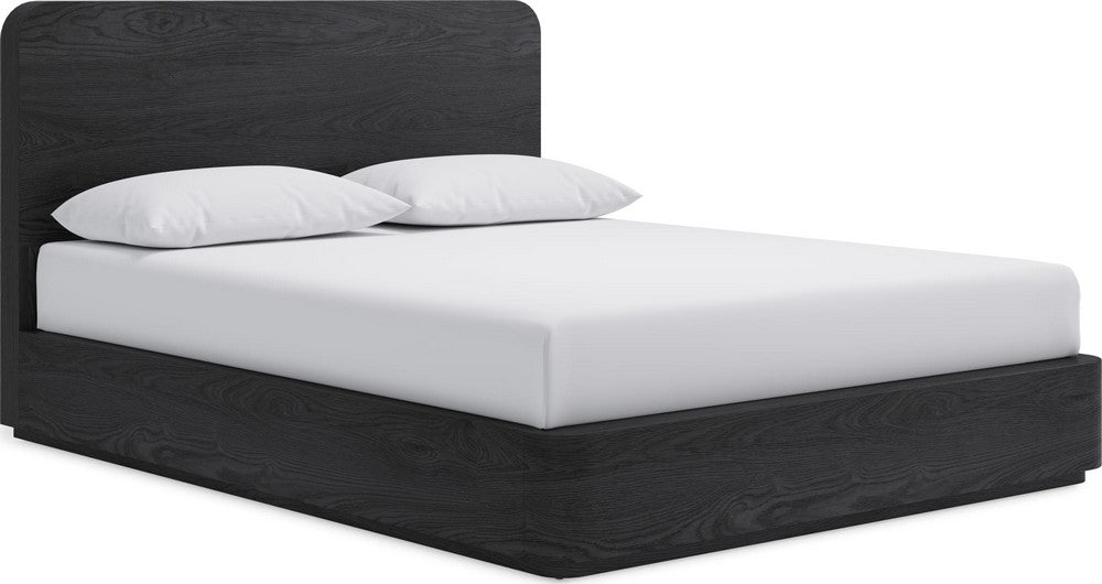 Modus Furniture - Elora King-Size Ash Wood Platform Bed in Jet - PRKSK7 view 1