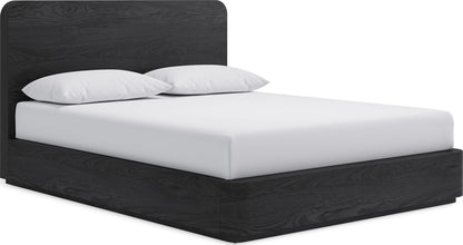 Modus Furniture - Elora King-Size Ash Wood Platform Bed in Jet - PRKSK7 view 1