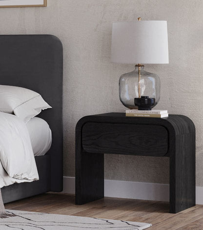 Modus Furniture - Elora One Drawer Nightstand in Jet Black Ash - PRKS81 view 4