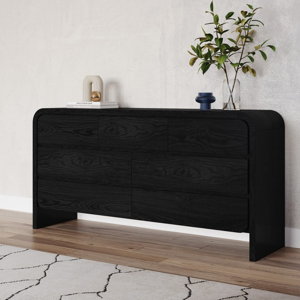 Modus Furniture - Elora Seven Drawer Dresser in Jet Black Ash - PRKS82 view 3