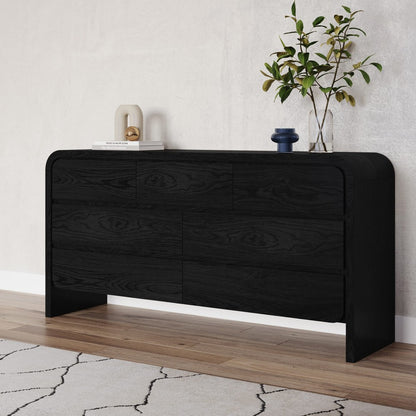 Modus Furniture - Elora Seven Drawer Dresser in Jet Black Ash - PRKS82 view 3