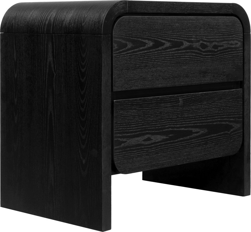 Modus Furniture - Elora Two Drawer Nightstand in Jet Black Ash - PRKS81B view 1