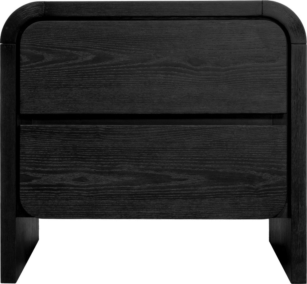 Modus Furniture - Elora Two Drawer Nightstand in Jet Black Ash - PRKS81B view 2