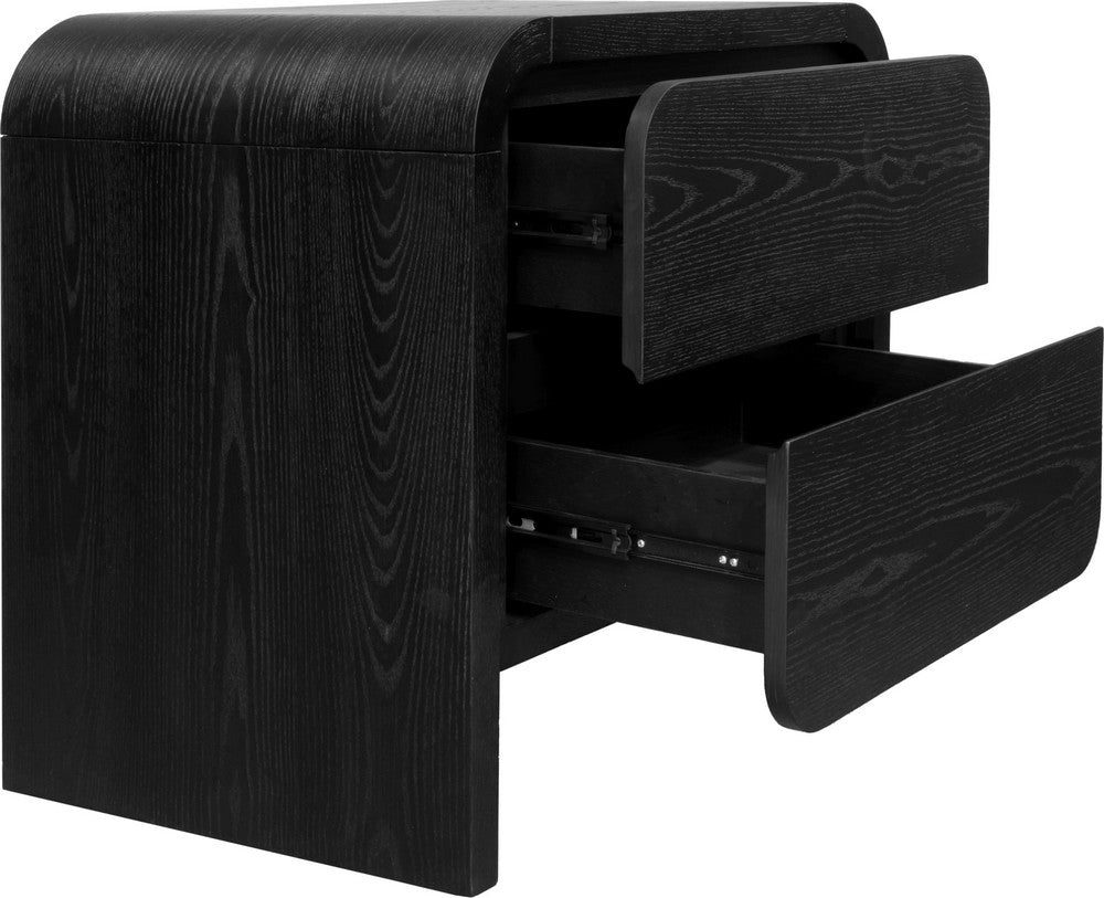 Modus Furniture - Elora Two Drawer Nightstand in Jet Black Ash - PRKS81B view 3