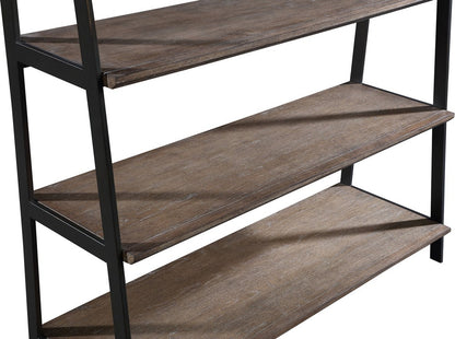 Modus Furniture - Finch Wood and Metal Etagere Bookcase in Buckwheat and Antique Bronze - KGJD19E view 4