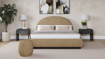 Modus Furniture - Flex California King-size Upholstered Bed in Porcini Chenille - SRXLH6 view 6