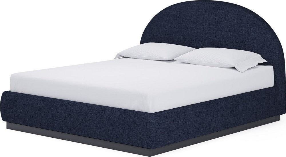 Modus Furniture - Flex King-size Upholstered Bed in Blue Jeans Chenille - SRXMH7 view 1