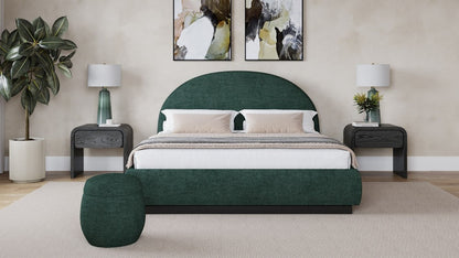 Modus Furniture - Flex Queen-size Upholstered Bed in Emerald Chenille - SRWKH5 view 6