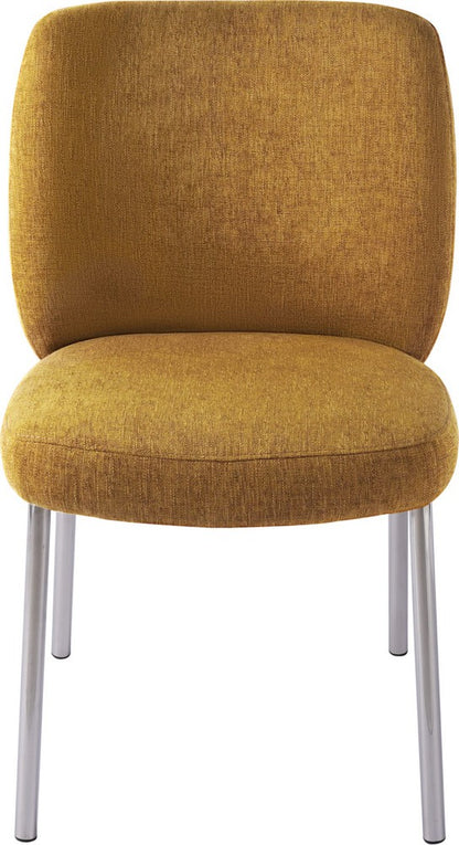 Modus Furniture - Fomo Chenille-upholstered Stainless Steel Base Dining Chair in Pineapple Set of 2 - SWWU64_2 view 2