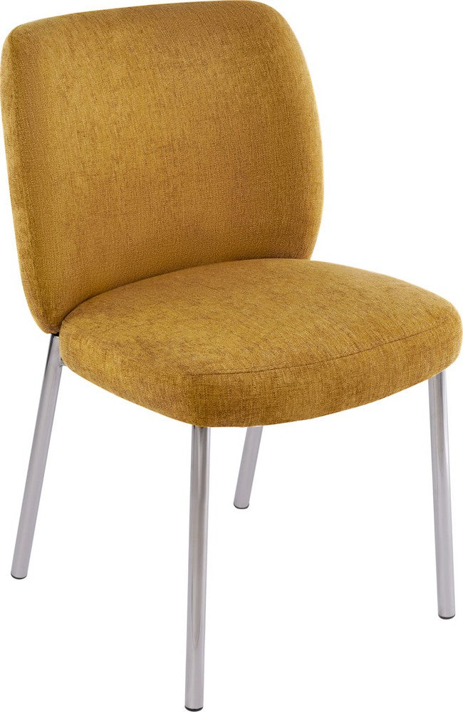 Modus Furniture - Fomo Chenille-upholstered Stainless Steel Base Dining Chair in Pineapple - SWWU64_1 view 1