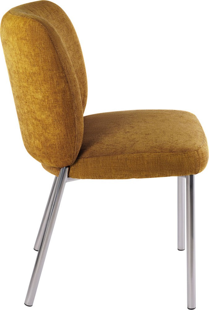 Modus Furniture - Fomo Chenille-upholstered Stainless Steel Base Dining Chair in Pineapple - SWWU64_1 view 3