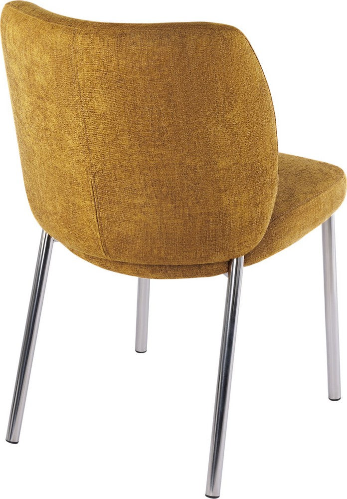Modus Furniture - Fomo Chenille-upholstered Stainless Steel Base Dining Chair in Pineapple - SWWU64_1 view 5