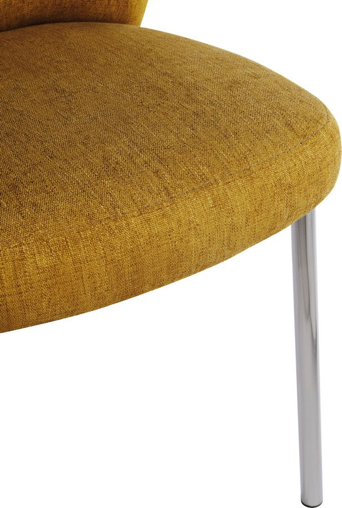 Modus Furniture - Fomo Chenille-upholstered Stainless Steel Base Dining Chair in Pineapple - SWWU64_1 view 6