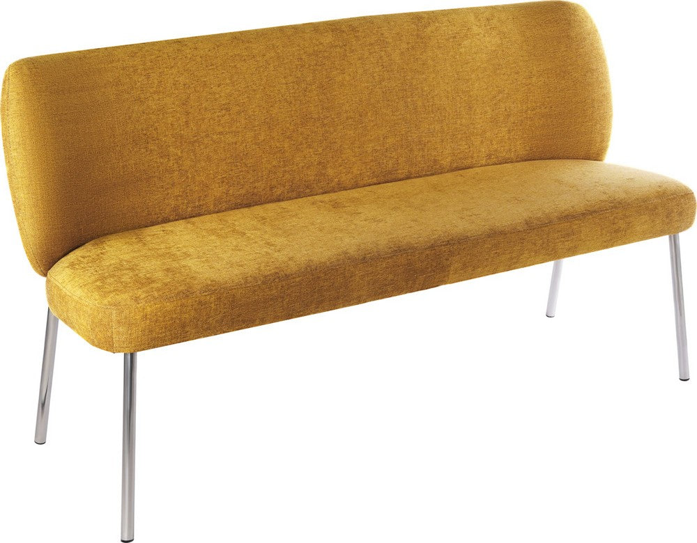 Modus Furniture - Fomo Chenille-upholstered Stainless Steel Base Settee in Pineapple - SWWU65 view 1