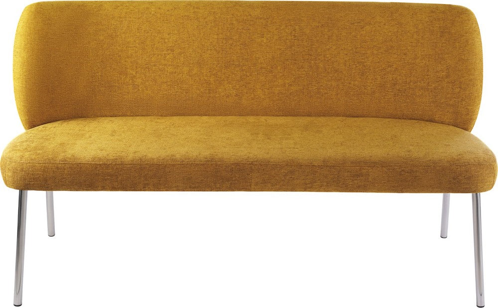 Modus Furniture - Fomo Chenille-upholstered Stainless Steel Base Settee in Pineapple - SWWU65 view 2
