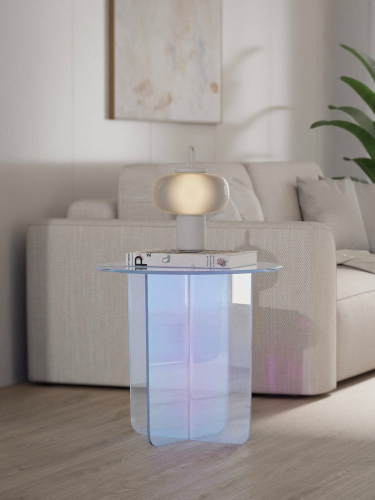 Modus Furniture - Fomo Large End Table in Iridescent Glass - SSWN22L view 3