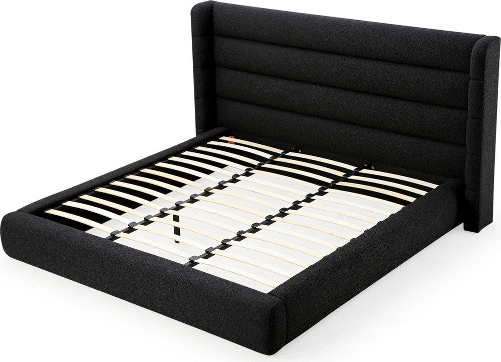 Modus Furniture - Frank California King-size Upholstered Wingback Platform Bed in Ember Boucle - PCRWH6 view 4