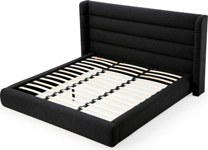 Modus Furniture - Frank California King-size Upholstered Wingback Platform Bed in Ember Boucle - PCRWH6 view 4