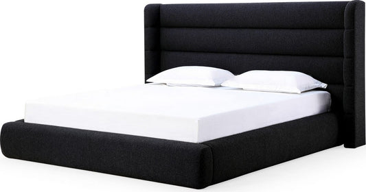 Modus Furniture - Frank King-size Upholstered Wingback Platform Bed in Ember Boucle - PCRWH7 view 1