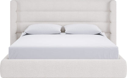 Modus Furniture - Frank Queen-size Upholstered Wingback Platform Bed in Cottage Cheese Boucle - PCRWJ5 view 2