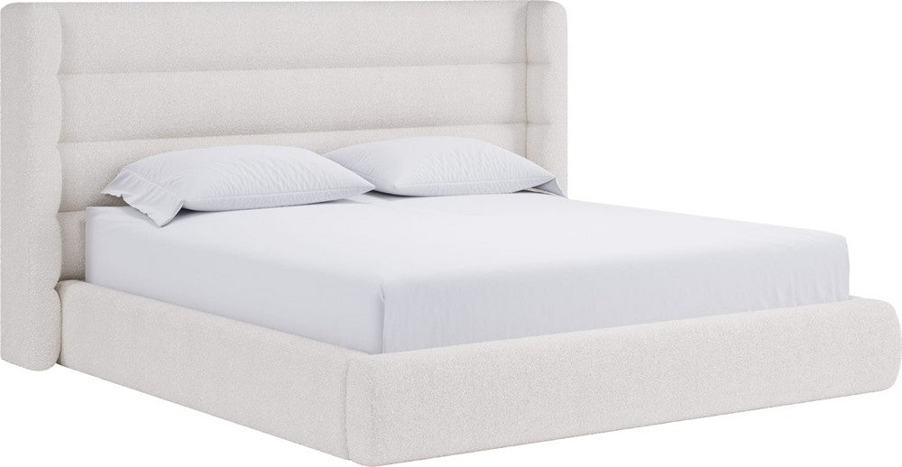 Modus Furniture - Frank Upholstered Wingback Platform Bed in Cottage Cheese Boucle (2026) - PCMZN6 view 1