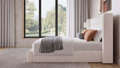 Modus Furniture - Frank Upholstered Wingback Platform Bed in Cottage Cheese Boucle (2026) - PCMZN6 view 5