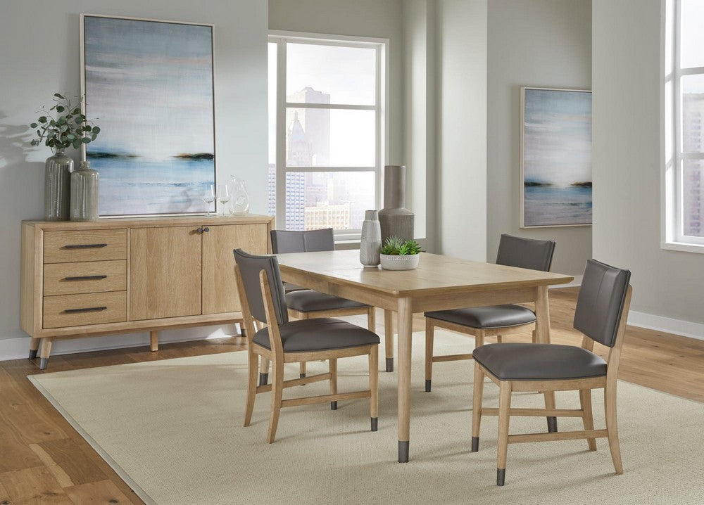 Modus Furniture - Franklin Extendable White Oak Dining Table in Au Natural - MXNK60 view 10