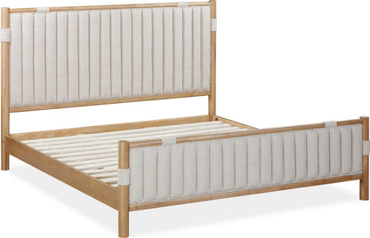 Modus Furniture - Furano California King-size Upholstered Panel Bed in Ginger and Brun Boucle - QDTWJ6 view 4