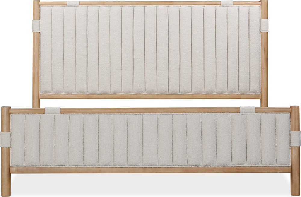 Modus Furniture - Furano California King-size Upholstered Panel Bed in Ginger and Brun Boucle - QDTWJ6 view 5