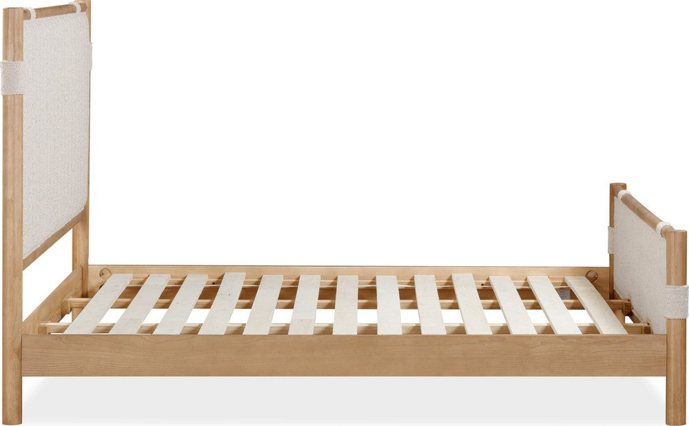 Modus Furniture - Furano California King-size Upholstered Panel Bed in Ginger and Brun Boucle - QDTWJ6 view 6