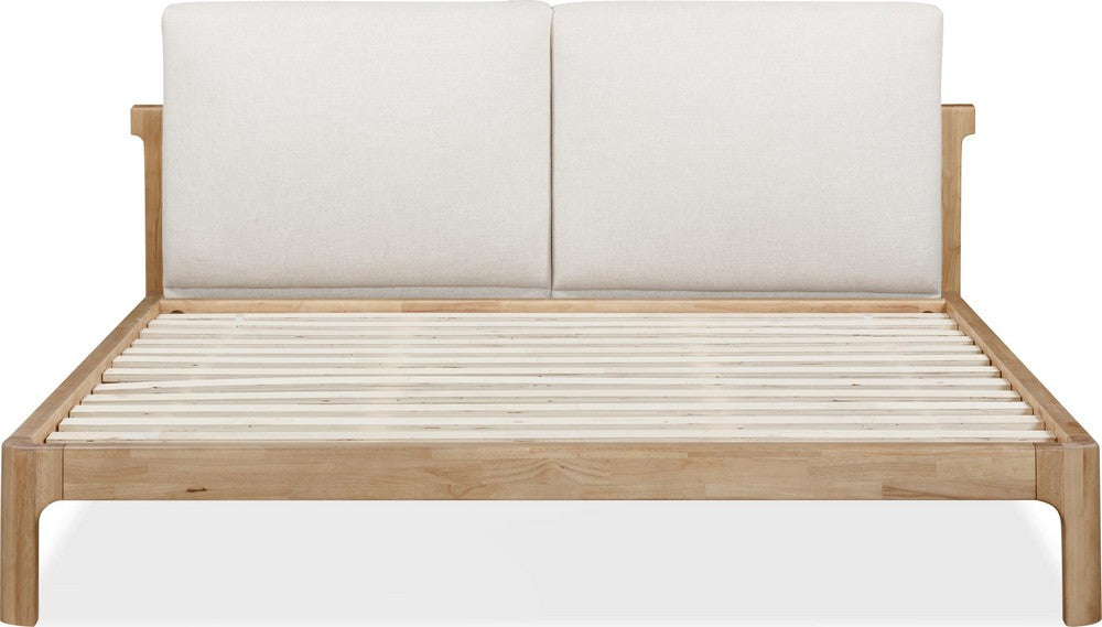Modus Furniture - Furano California King-size Upholstered Two Cushion Platform Bed in Ginger and Natural Linen - QDTWK6 view 5