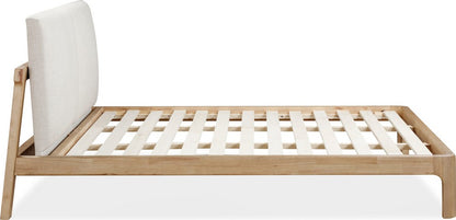 Modus Furniture - Furano California King-size Upholstered Two Cushion Platform Bed in Ginger and Natural Linen - QDTWK6 view 6