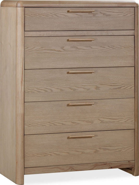 Modus Furniture - Furano Five Drawer Ash Wood Chest in Ginger - QDTW84 view 1