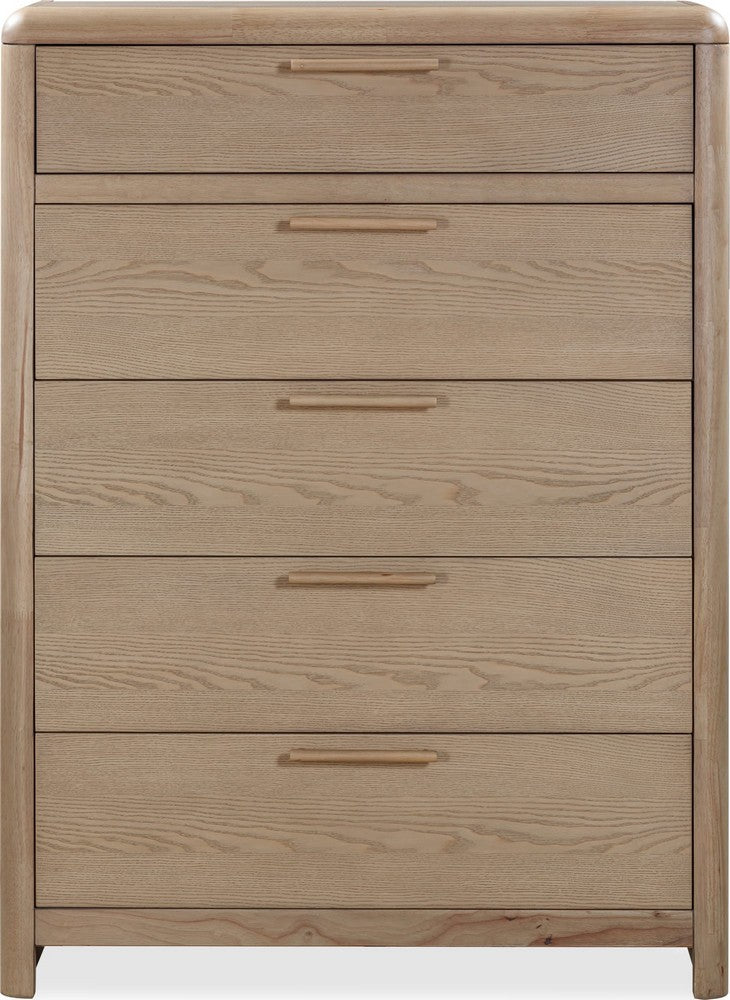 Modus Furniture - Furano Five Drawer Ash Wood Chest in Ginger - QDTW84 view 2