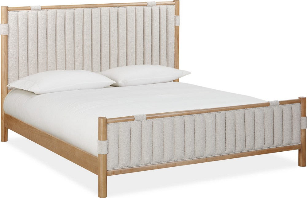 Modus Furniture - Furano Full-size Upholstered Panel Bed in Ginger and Brun Boucle - QDTWJ4 view 1