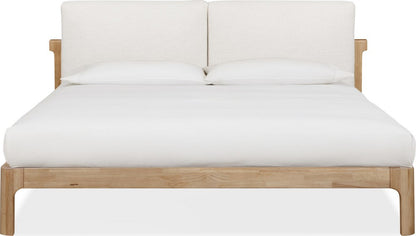 Modus Furniture - Furano Full-size Upholstered Two Cushion Platform Bed in Ginger and Natural Linen - QDTWK4 view 2