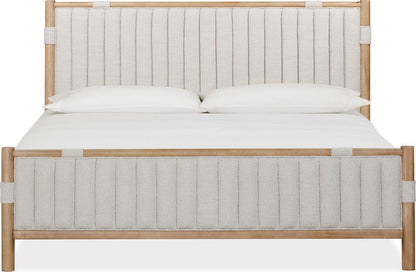 Modus Furniture - Furano King-size Upholstered Panel Bed in Ginger and Brun Boucle - QDTWJ7 view 2