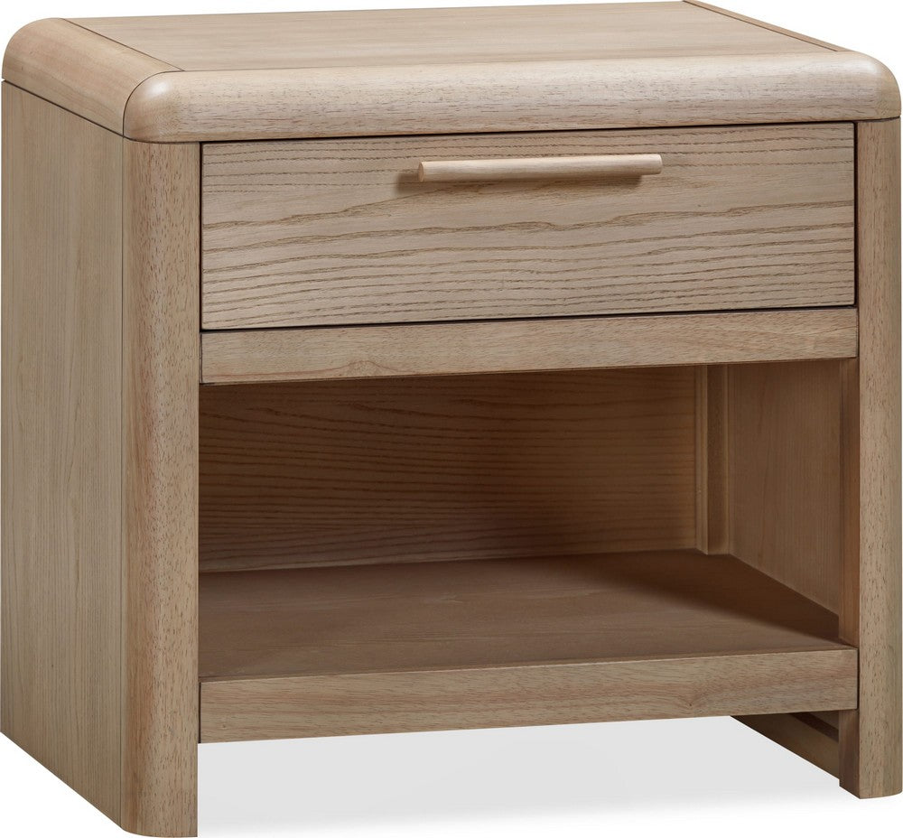 Modus Furniture - Furano One Drawer One Shelf Ash Wood Nightstand in Ginger - QDTW81 view 1