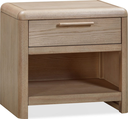 Modus Furniture - Furano One Drawer One Shelf Ash Wood Nightstand in Ginger - QDTW81 view 1