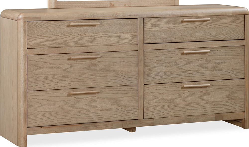 Modus Furniture - Furano Six Drawer Ash Wood Dresser in Ginger - QDTW82 view 1