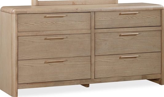 Modus Furniture - Furano Six Drawer Ash Wood Dresser in Ginger - QDTW82 view 1