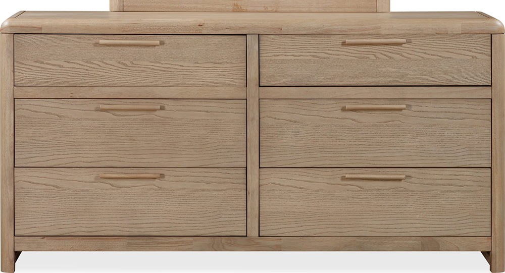 Modus Furniture - Furano Six Drawer Ash Wood Dresser in Ginger - QDTW82 view 2