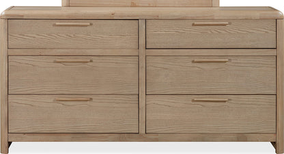 Modus Furniture - Furano Six Drawer Ash Wood Dresser in Ginger - QDTW82 view 2