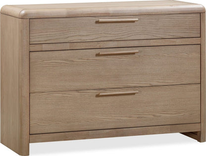 Modus Furniture - Furano Three Drawer Ash Wood Bachelor Chest in Ginger - QDTW85 view 1