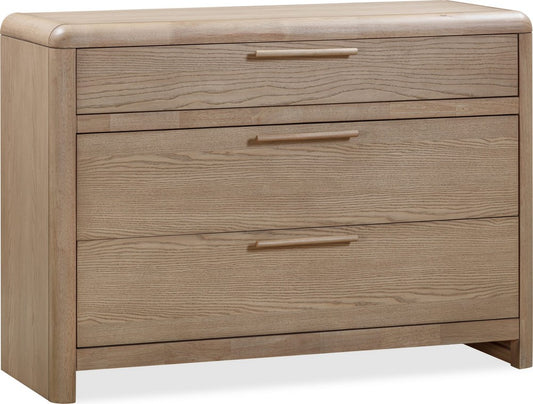 Modus Furniture - Furano Three Drawer Ash Wood Bachelor Chest in Ginger - QDTW85 view 1