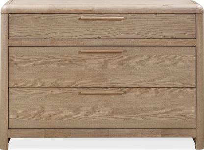 Modus Furniture - Furano Three Drawer Ash Wood Bachelor Chest in Ginger - QDTW85 view 2